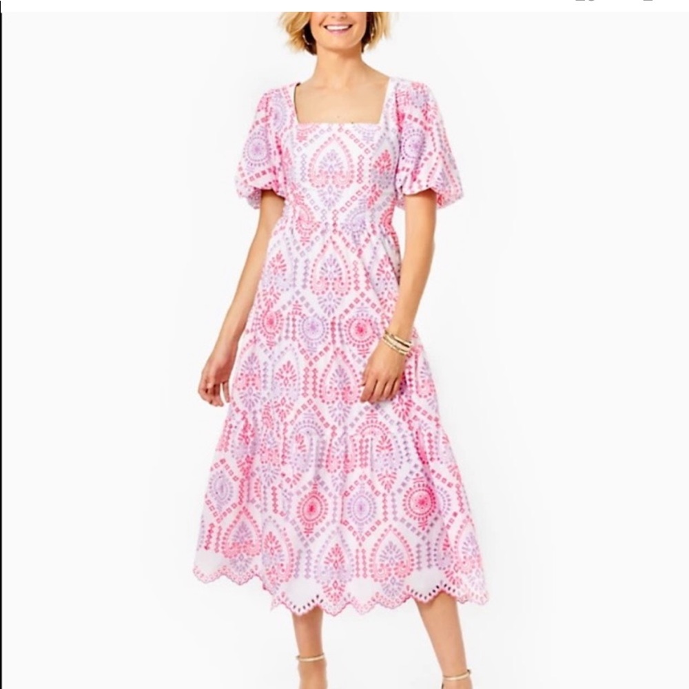 Katalina Midi Eyelet Dress Lilly Pulitzer